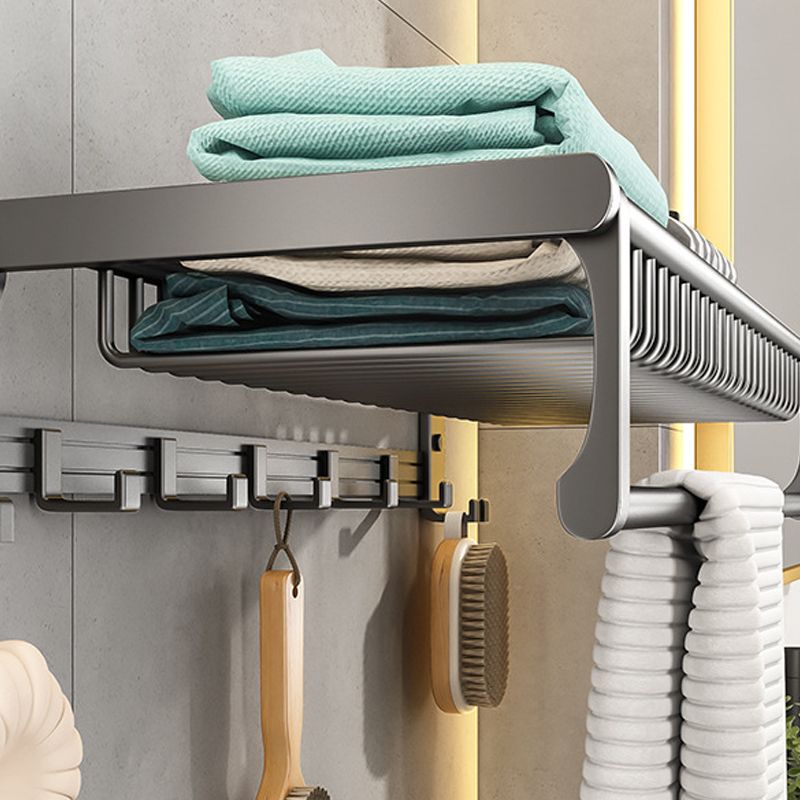 BowLift | Gray bathroom accessories as a single piece or as a set with towel holder/bathroom shelf/robe hooks