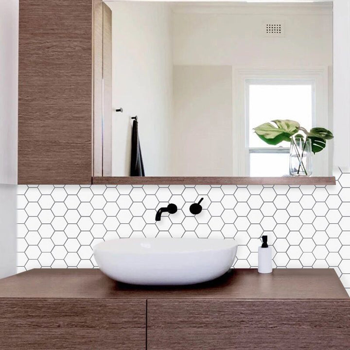 BowLift | Modern Peel-and-Stick Wall PVC Hexagon Peel-and-Stick Tile
