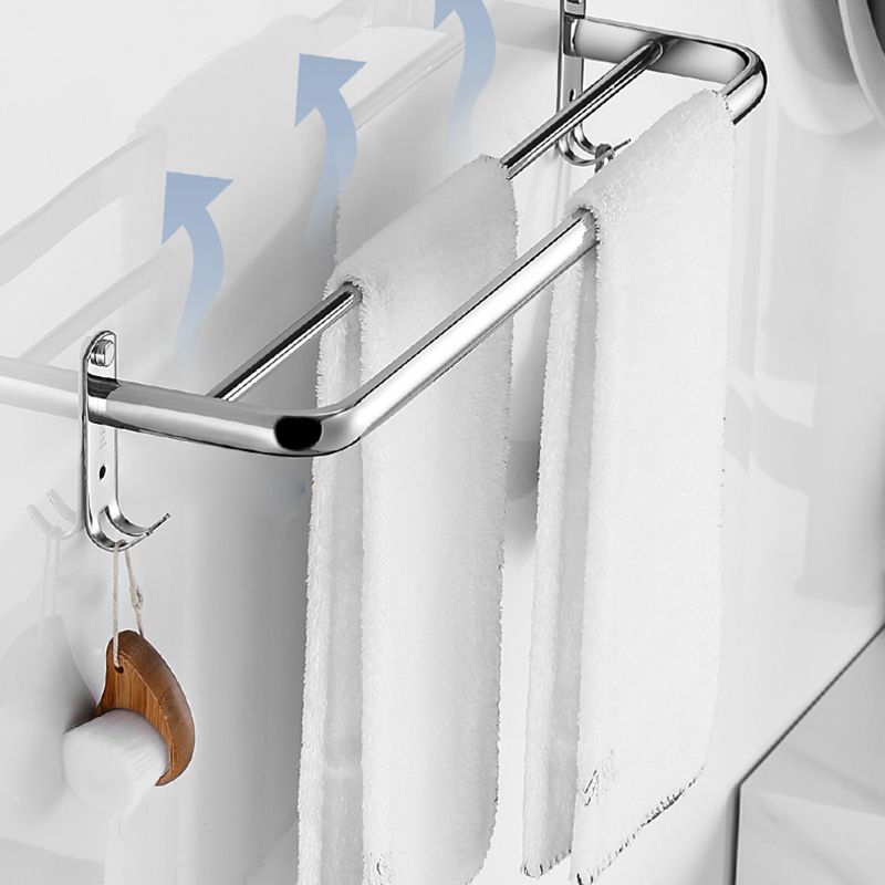 BowLift | Modern Bathroom Set with Bathroom Shelf/Towel Bar Polished Chrome Bathroom Accessory Set