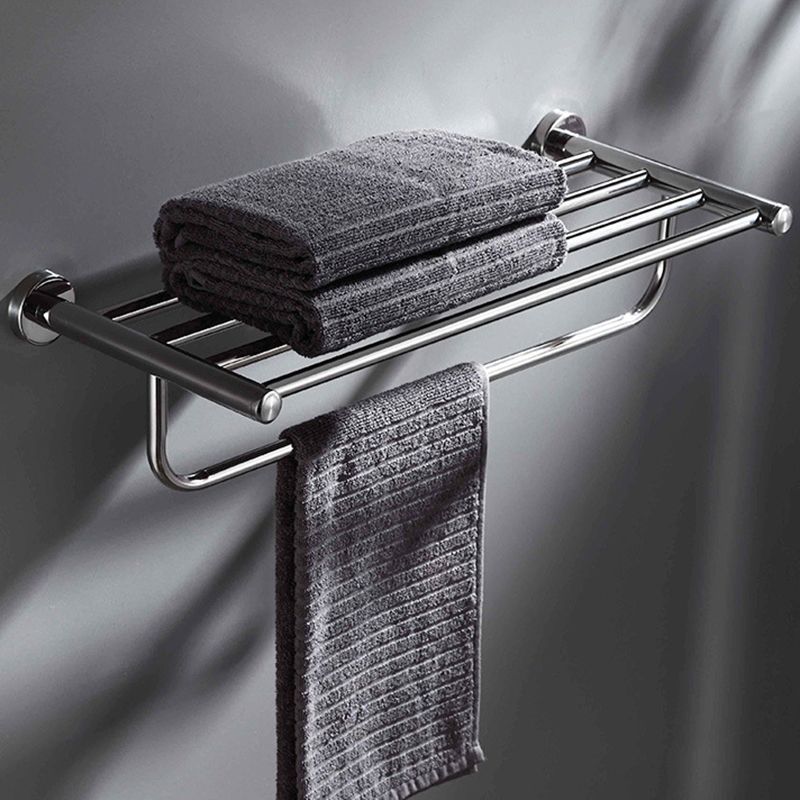 BowLift | Polished Chrome 5-piece modern bathroom accessory set with bathroom shelf