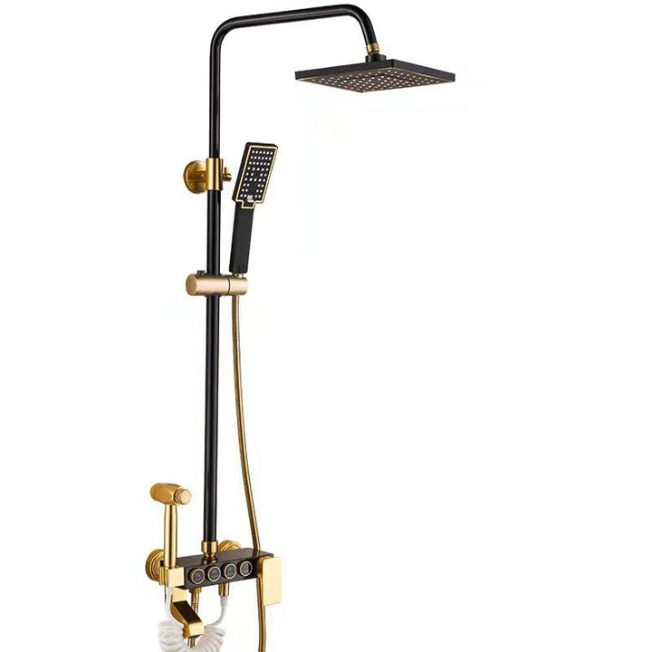 BowLift | Modern adjustable swivel shower head metal shower fixture on the wall