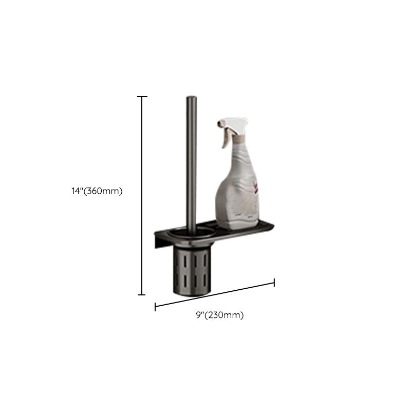 BowLift | Aluminum modern bathroom accessories set polished gray bathroom shelf/paper holder/robe hook