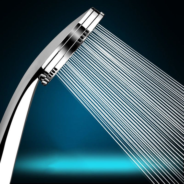 BowLift | Contemporary Silver Round Shower Head Water Efficient Standard Spray Head