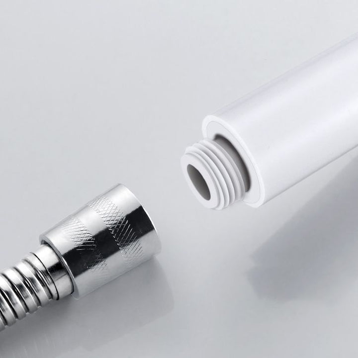 BowLift | 5 Sprays Shower Head Round Wall Mounted Plastic Wall Connector Holder Handheld Shower Head