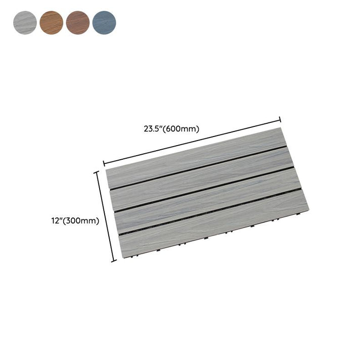 BowLift | Interlocking composite deck tiles Striped pattern patio tiles
