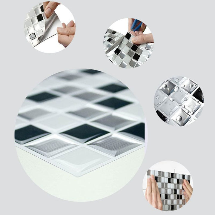 BowLift | Square Peel & Stick Mosaic Tile Plastic Grid Peel & Stick Mosaic Tile