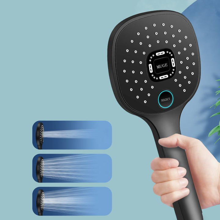 BowLift | Contemporary Handheld Supercharged Shower Head Square Metal Spray Head