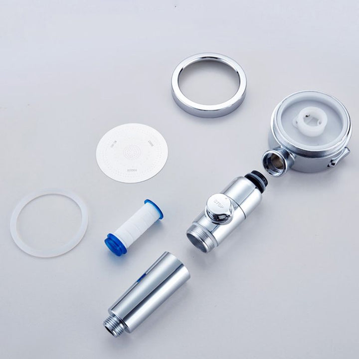 BowLift | Modern Shower Head Adjustable Spray Pattern Rotatable Round Hand Shower