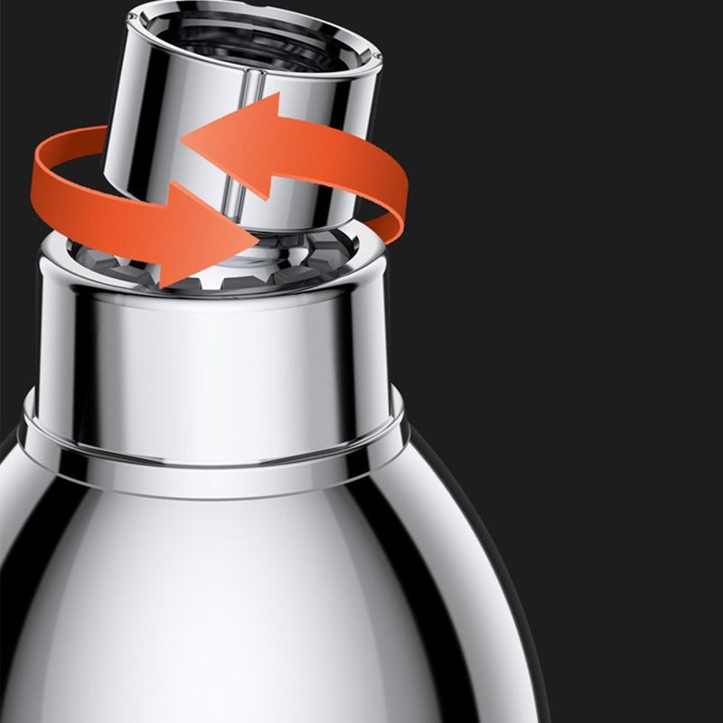 BowLift | Silver Round Shower Head Standard Spray Pattern Wall Mounted Shower Head