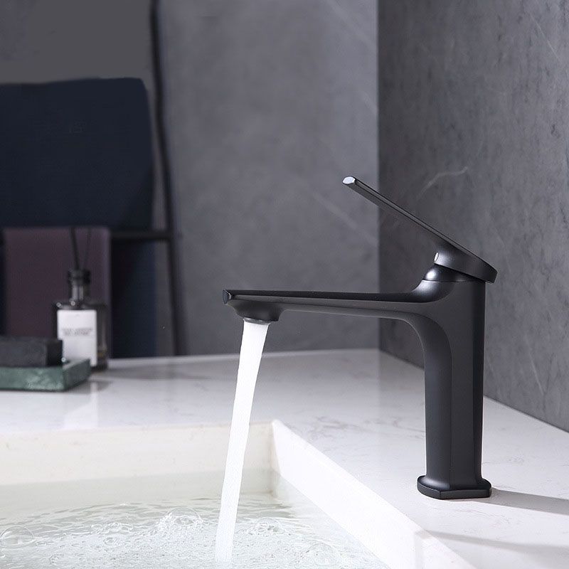 BowLift | Modern faucet brass lever handles low arc sink bathroom faucet