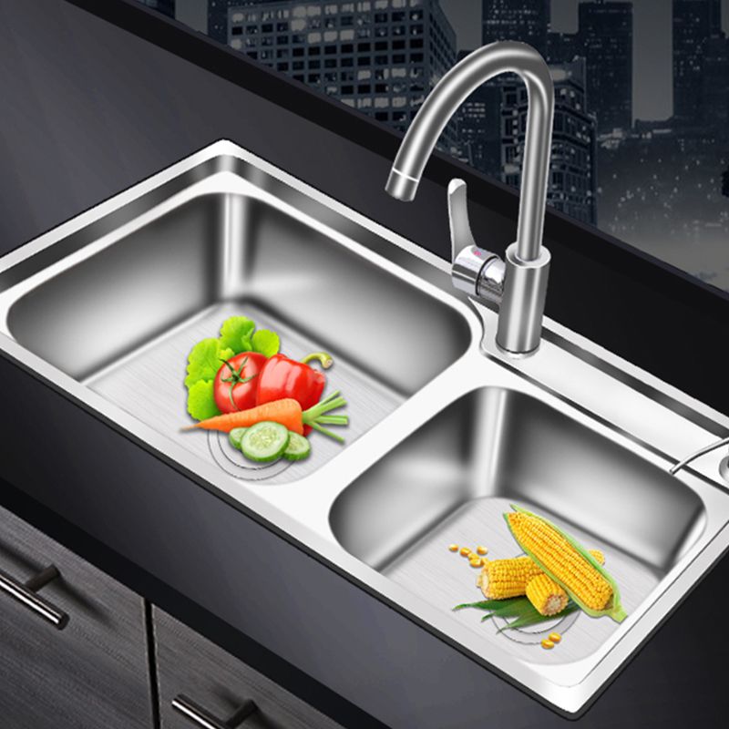 BowLift | Modern Style Kitchen Sink Stainless Steel 2 Holes Top Mount Kitchen Sink
