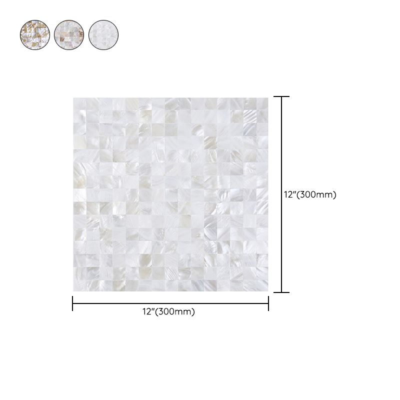BowLift | Modern Peel-and-Stick Wall Tiles Stone Composite Grid Peel-and-Stick Tiles for the Shower