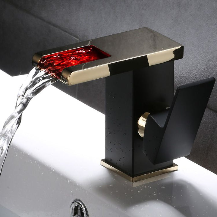 BowLift | Basin Waterfall Outlet Single Lever Tap with LED Light