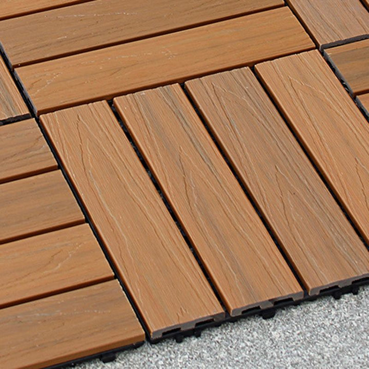 BowLift | 12" X 12" 4-Slat Square PVC Floor Tiles With Interlocking Installation Floor Plates Tiles