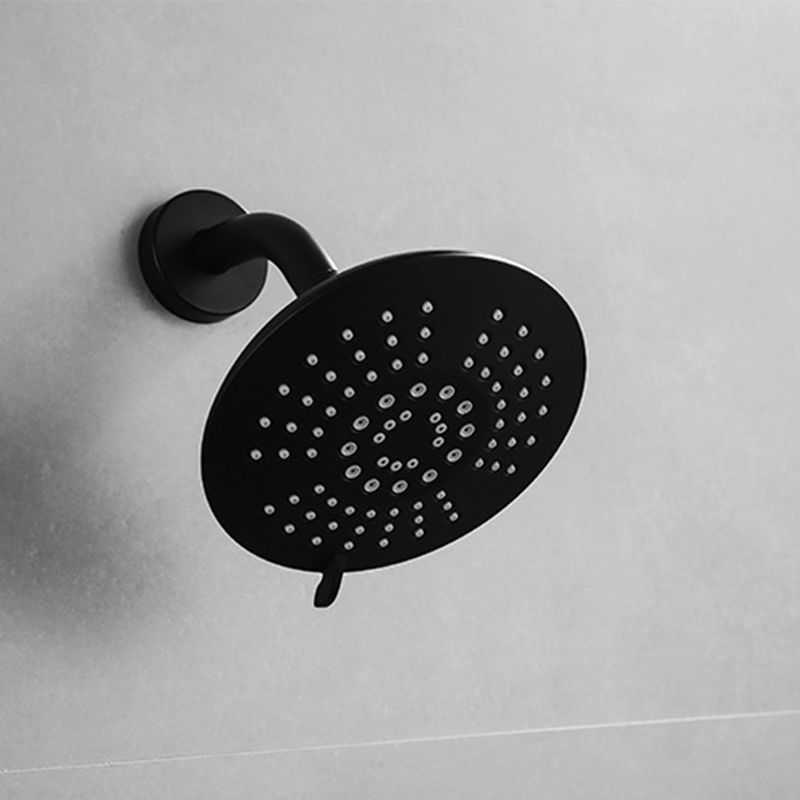 BowLift | Round Fest Shower Head Matte Black 5 Spray Patterns Wall Mounted Shower Head