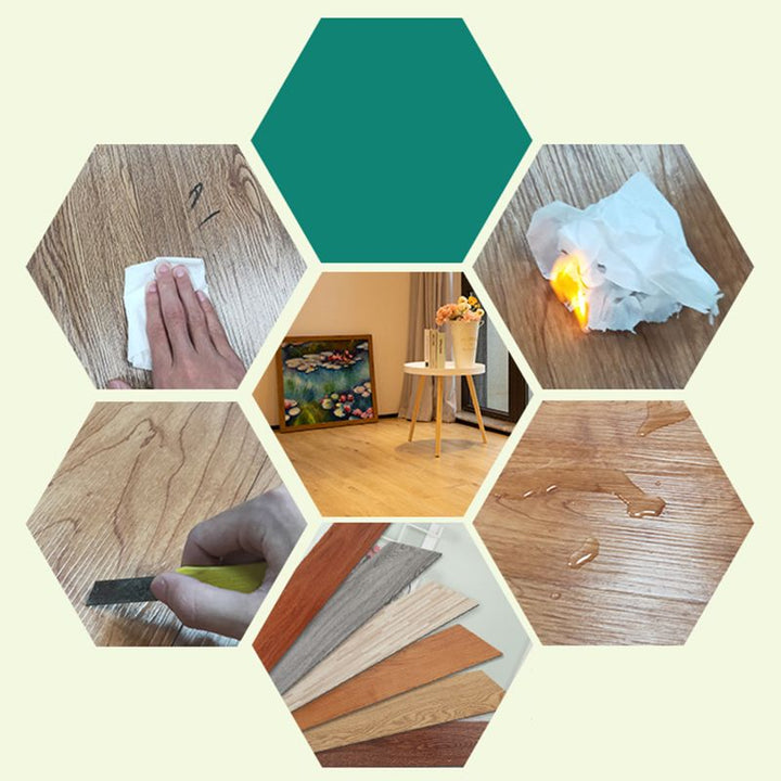 BowLift | Peel and Stick PVC flooring Smooth Wood Look Vinyl flooring for living room