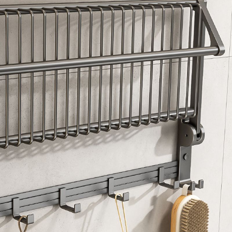 BowLift | Gray bathroom accessories as a single piece or as a set with towel holder/bathroom shelf/robe hooks