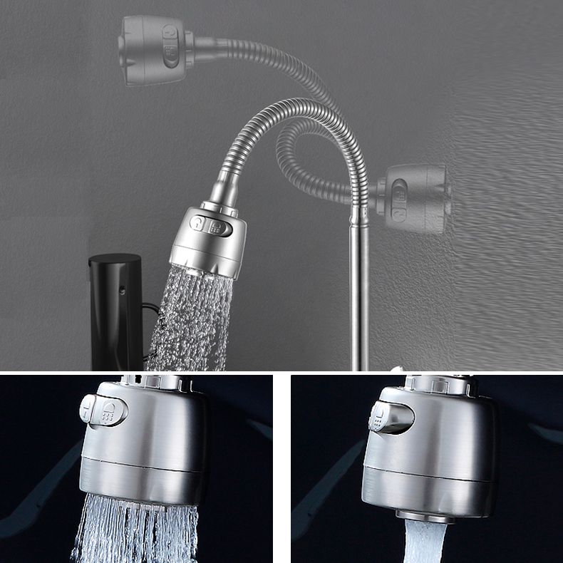 BowLift | Modern Bridge Water Faucet 304 Stainless Steel Knob Handle Swivel Spout Wall Mounted Faucet