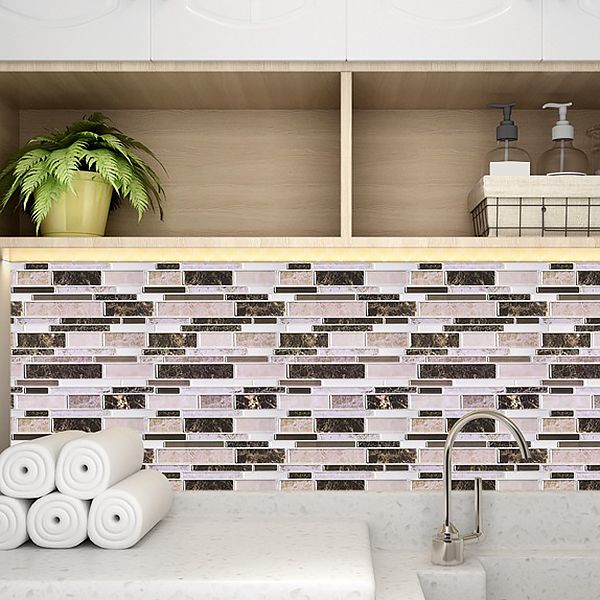 BowLift | Modern Peel and Stick Wall Tile PVC Offset Joint Peel and Stick Wall Tile