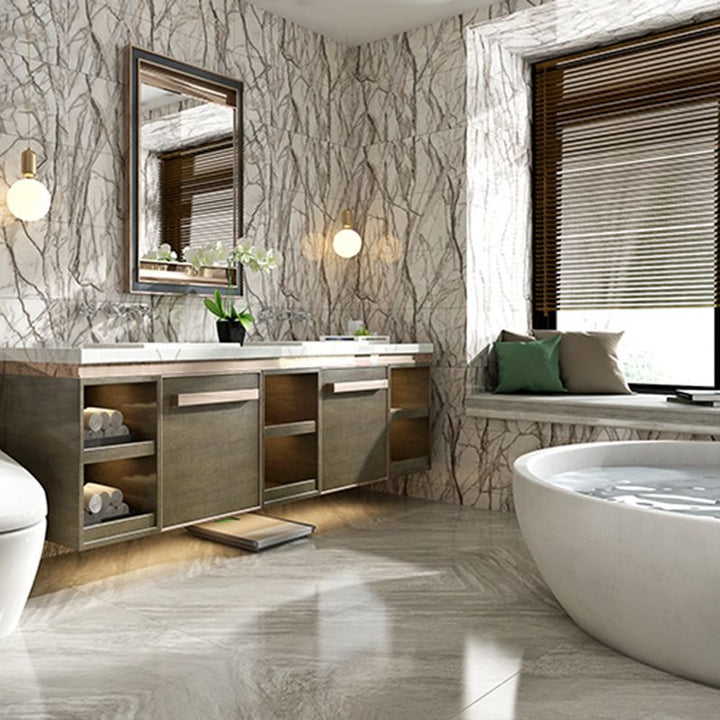 BowLift | Contemporary Peel-and-Stick Wall Tiles Bathroom Field Tiles Wallpaper