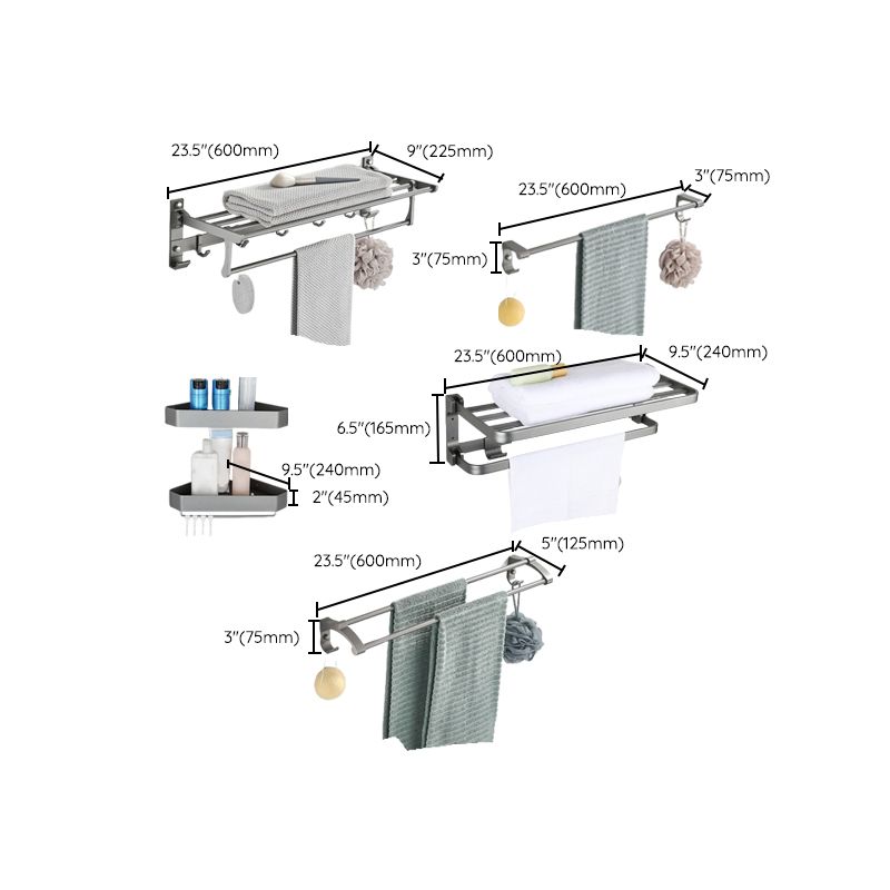 BowLift | Modern Chrome Bathroom Accessories Set Aluminum Bathroom Fixtures Set