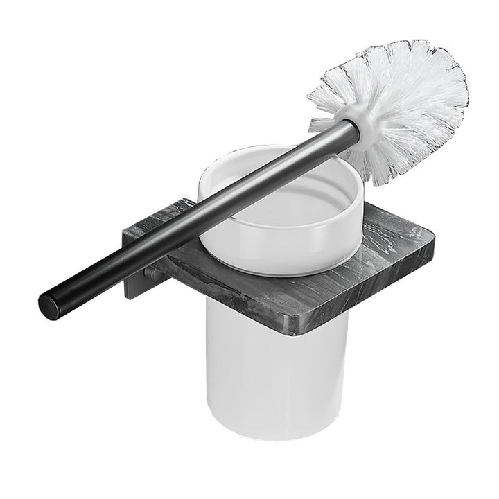 BowLift | Metal and marble bathroom accessories as a single piece or as a set in black