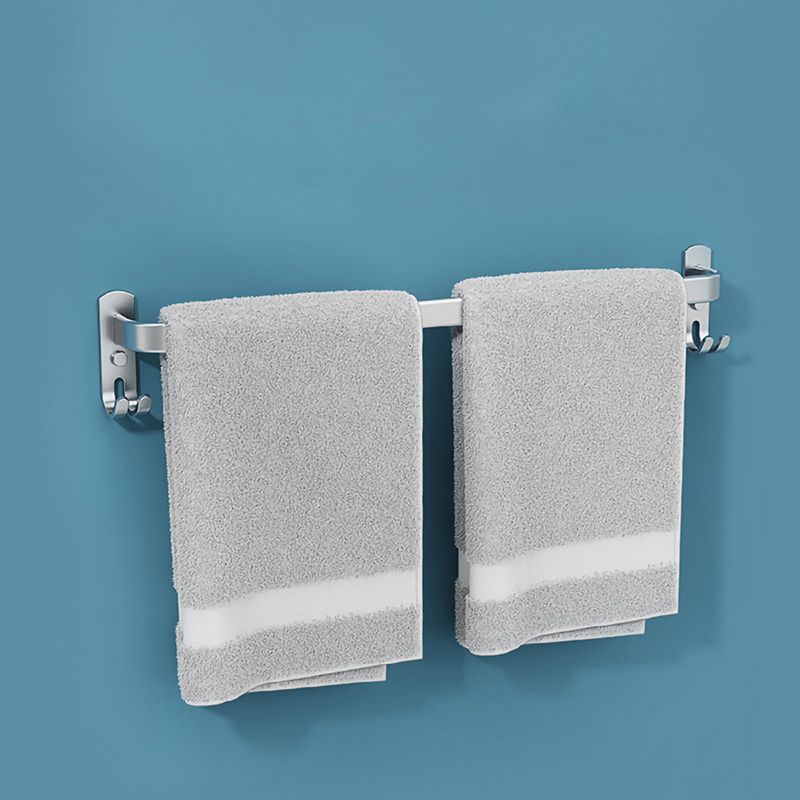 BowLift | Minimalism Gray Bathroom Accessories Set Contemporary Style Aluminum Towel Holder