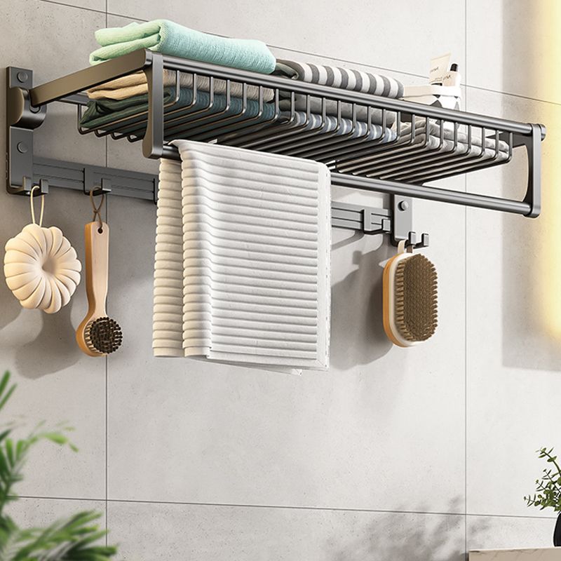 BowLift | Gray bathroom accessories as a single piece or as a set with towel holder/bathroom shelf/robe hooks