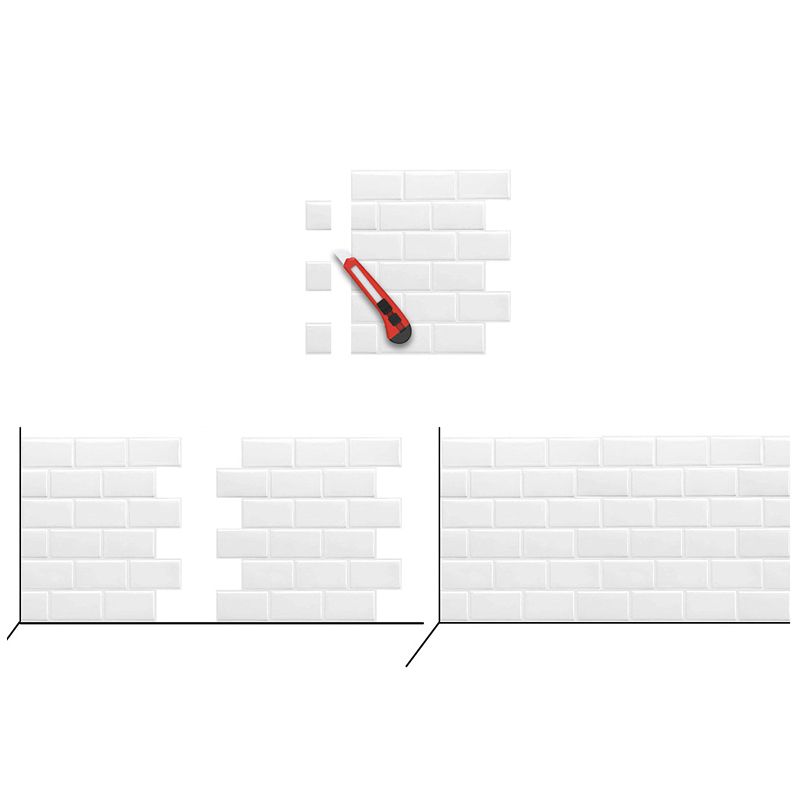 BowLift | Solid Peel & Stick Subway Tile Scratch Resistant PVC Rectangle Peel and Stick Wall Tile