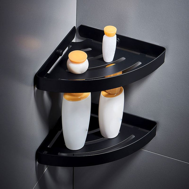 BowLift | Silver/black Bathroom accessory set Modern 1/2/3 - Piece Bathroom shelf
