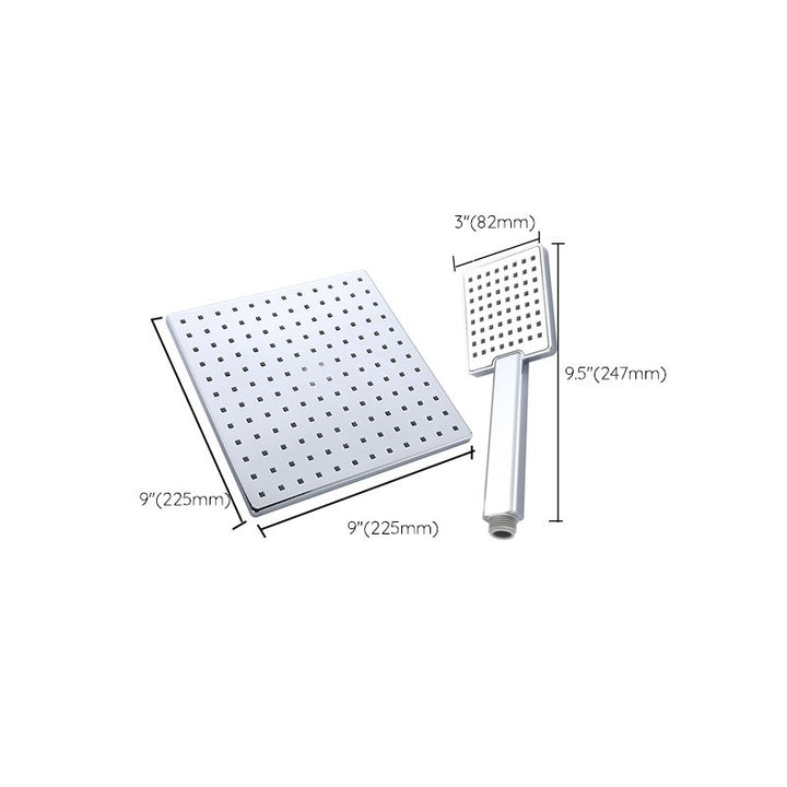 BowLift | Square Shower Head Combo Large Shower Head with Hand Shower