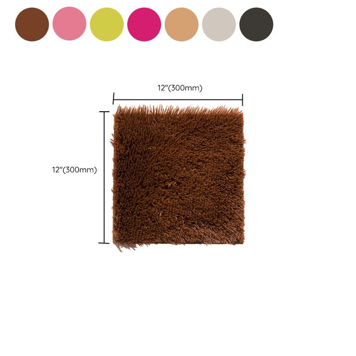 BowLift | Basic carpet tiles solid color long pile square bedroom carpet tiles