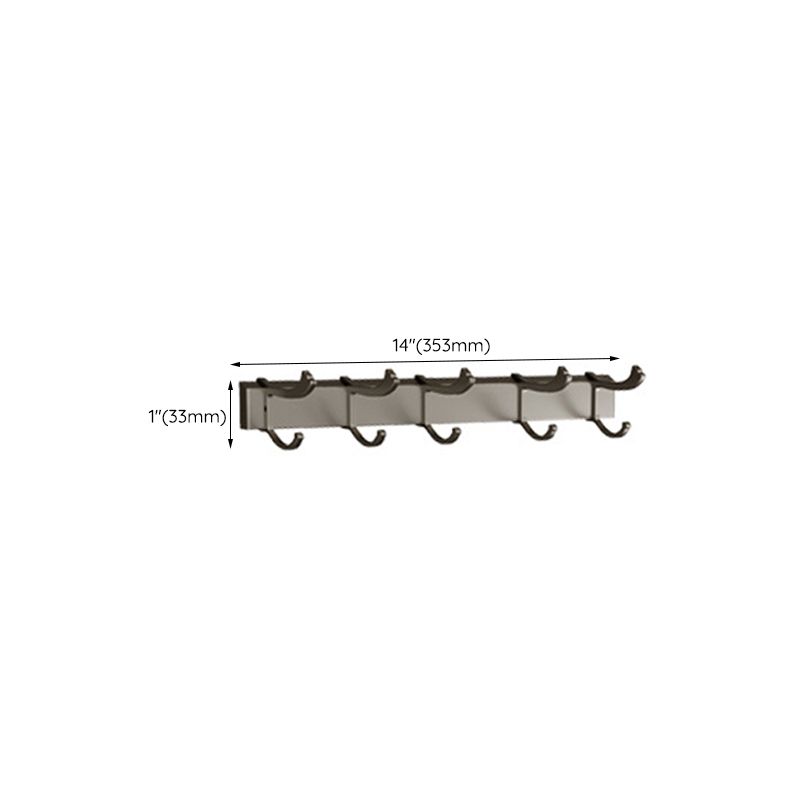 BowLift | Modern Bathroom Accessories Set in Gray with Bathroom Shelf/Towel Holder/Robe Hooks & Paper Holder