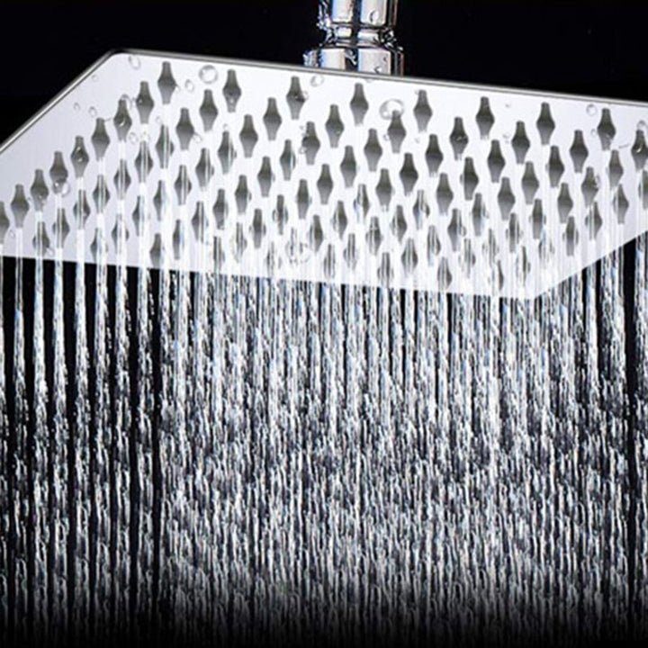 BowLift | Modern Style Dual Showerhead 9-Spray Silver Wall-Mounted Showerhead