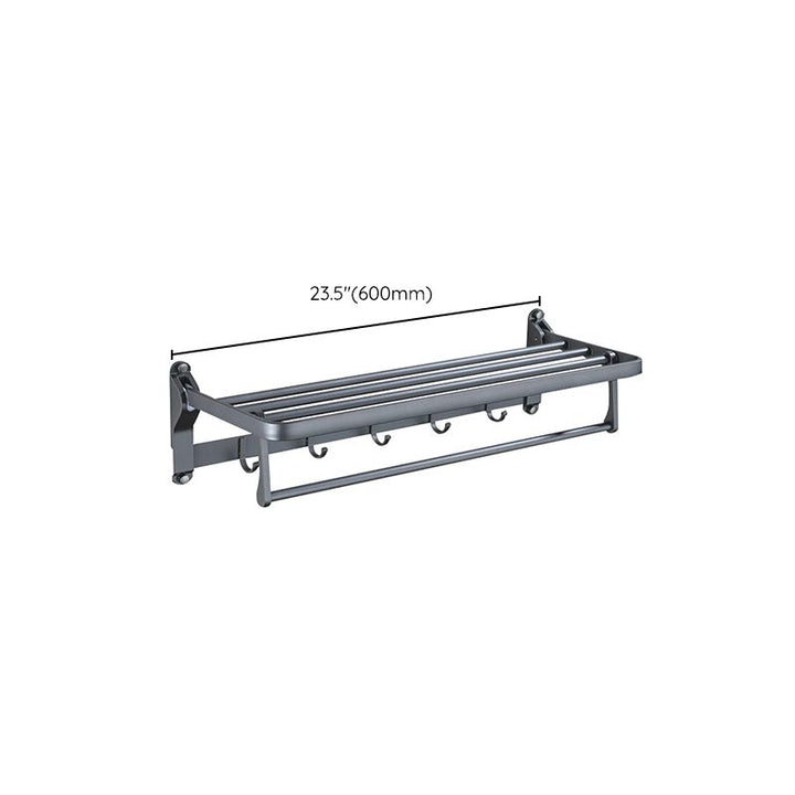 BowLift | Matt gray bathroom accessory set bathroom shelf/towel holder & paper holder included