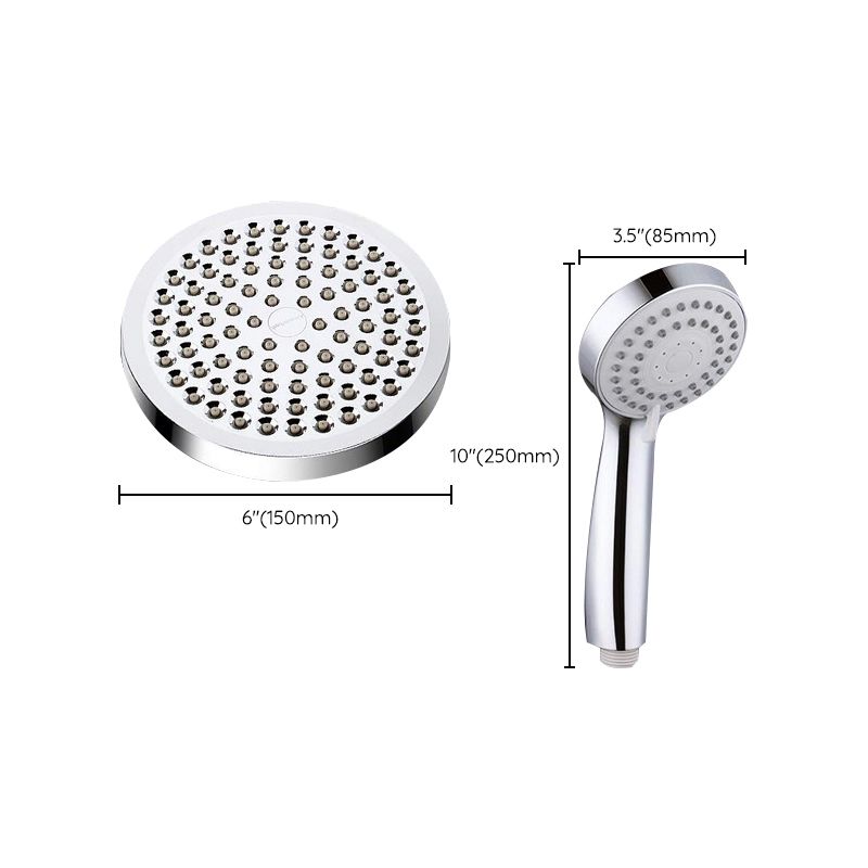 BowLift | Modern Dual Shower Head Square High Arc Shower Head Combination in Silver