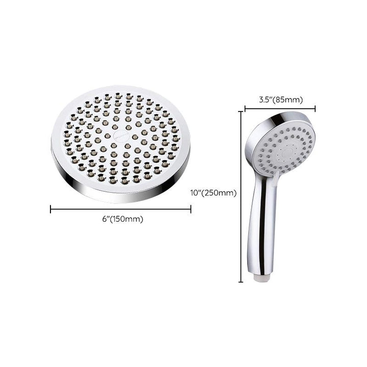 BowLift | Modern Dual Shower Head Square High Arc Shower Head Combination in Silver
