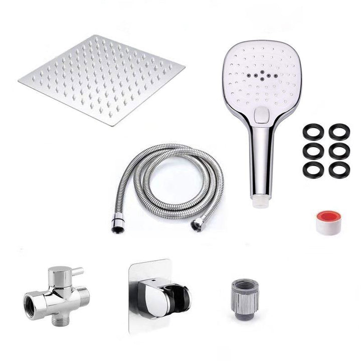 BowLift | Traditional Dual Shower Head Square Wall Mounted Dual Shower