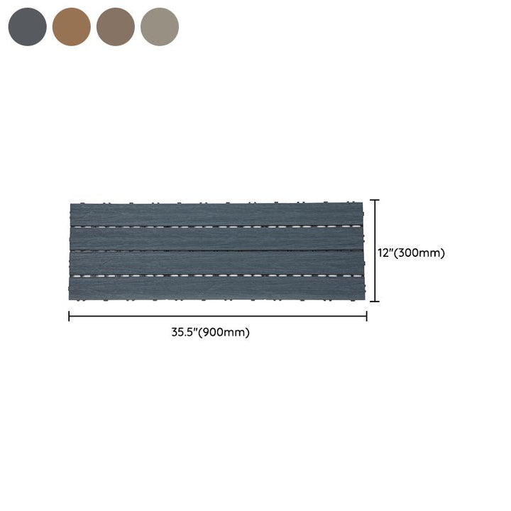 BowLift | Modern Floor Tiles Outdoor Waterproof Rectangular Wood Decking