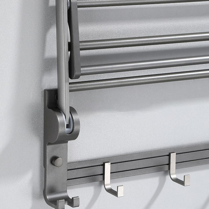 BowLift | Contemporary Gray Bathroom Hardware Set Bathroom Shelf/Towel Bar Including Bathroom Set