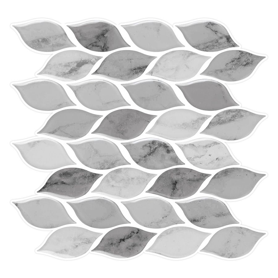 BowLift | 12"x 12" Resin Mosaic Tiles Square Self-Adhesive Tiles for Backsplash & Wall Tile