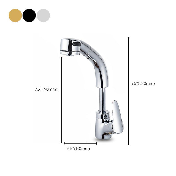 BowLift | Modern Simple Vessel Sink Faucet High Arc Bathroom Sink Faucet