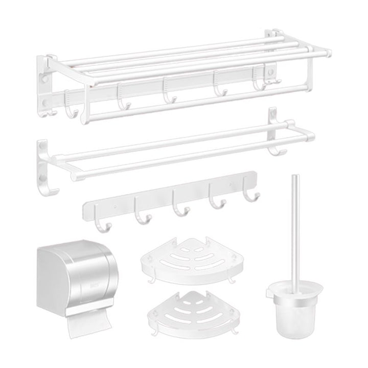 BowLift | Modern Bathroom Accessories Hardware Set White Metal Bathroom Accessories Kit