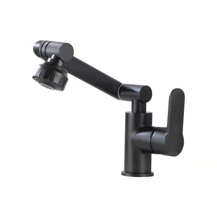 BowLift | Modern sink faucet stainless steel lever handles swivel spout sink faucet
