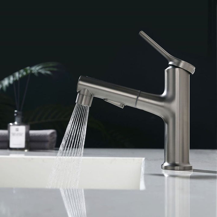 BowLift | Modern Basin Faucet Copper Single Handle Low Arc Basin Faucet for Bathroom