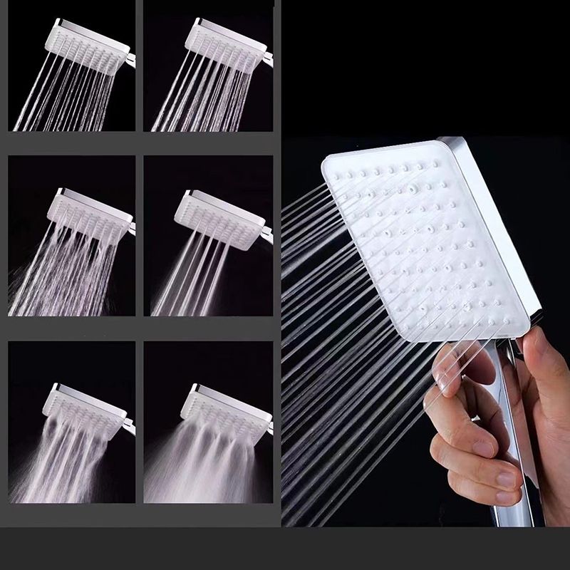 BowLift | Contemporary Showerhead Square Handheld Showerhead in Silver