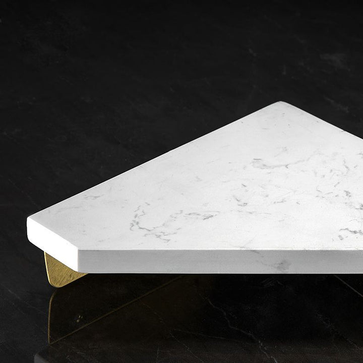 BowLift | Aluminum Bathroom Accessory Set 4 cm high Marble Bath Shelf