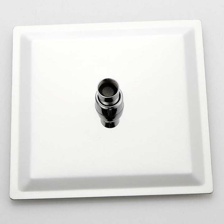 BowLift | Silver Square Double Shower Head Modern Water Filtration Wall-Mounted Shower Head