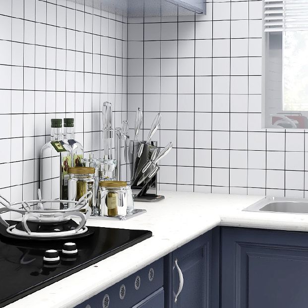 BowLift | Rectangular PVC 12" X 23" 6-Pack Peel and Stick Wall Tile Kitchen and Bathroom Back Splash