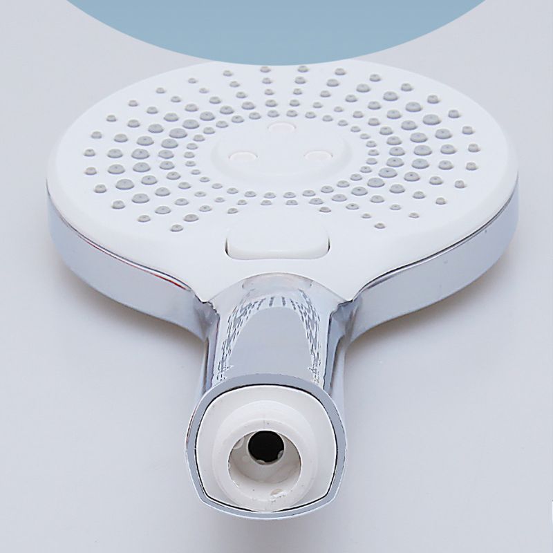 BowLift | Basic Shower Head Round Plastic Handheld Shower Head in Silver